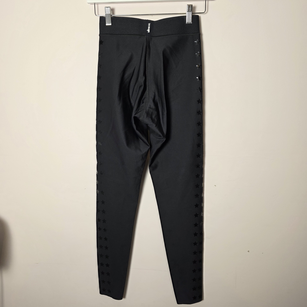 Ultracor Black Star Leggings Medium High Waisted Luxe Athletic Yoga Pants - Picture 3 of 7